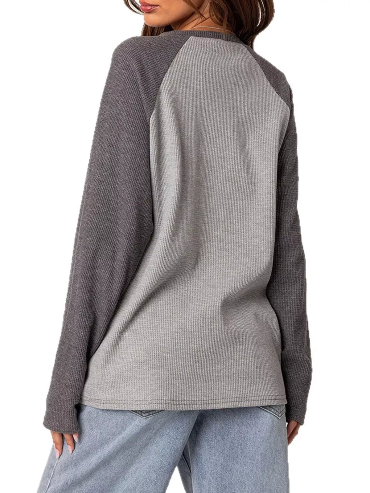 Color-Block Raglan Long Sleeve T-Shirt