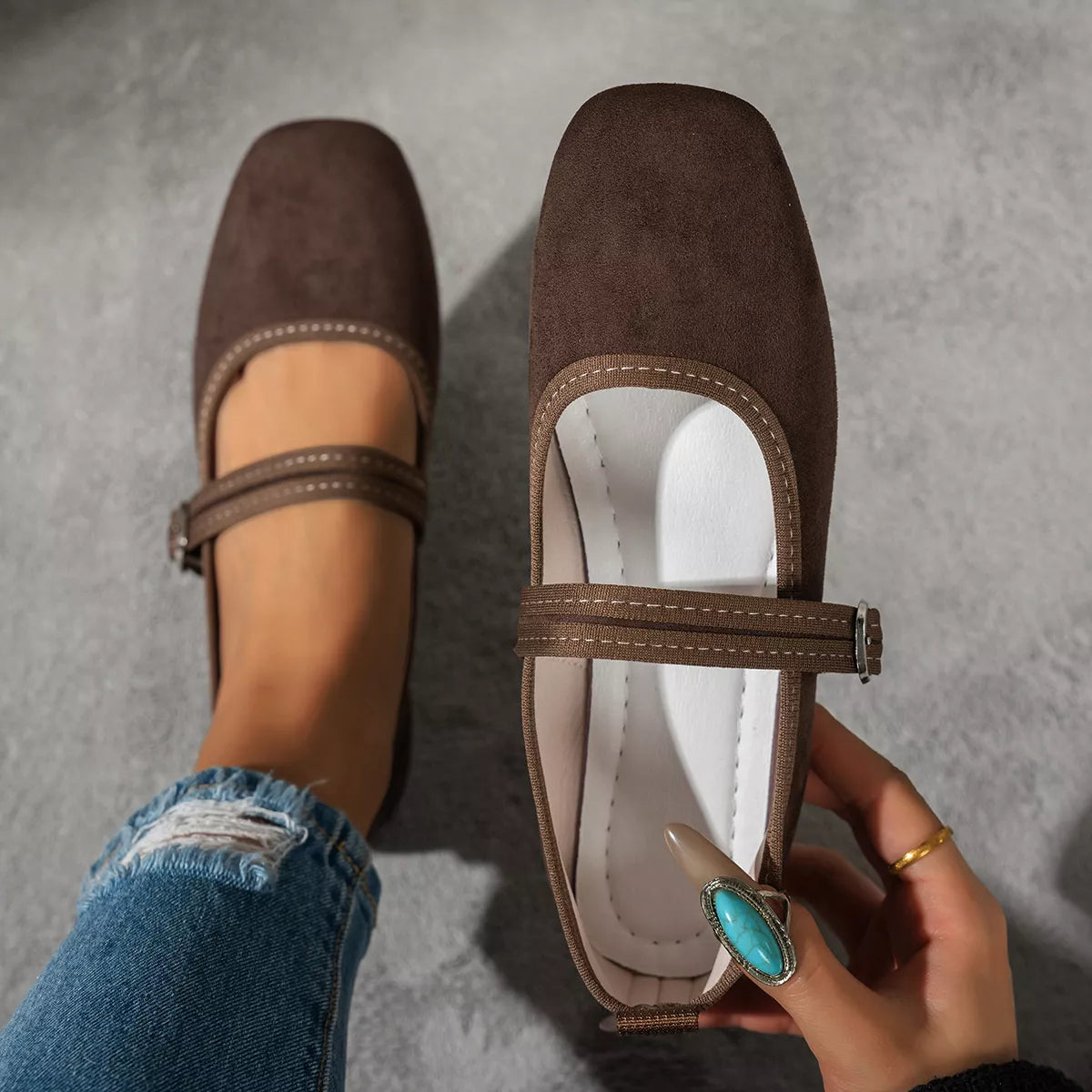 Square Toe Slip-Ons - Lilixa.store