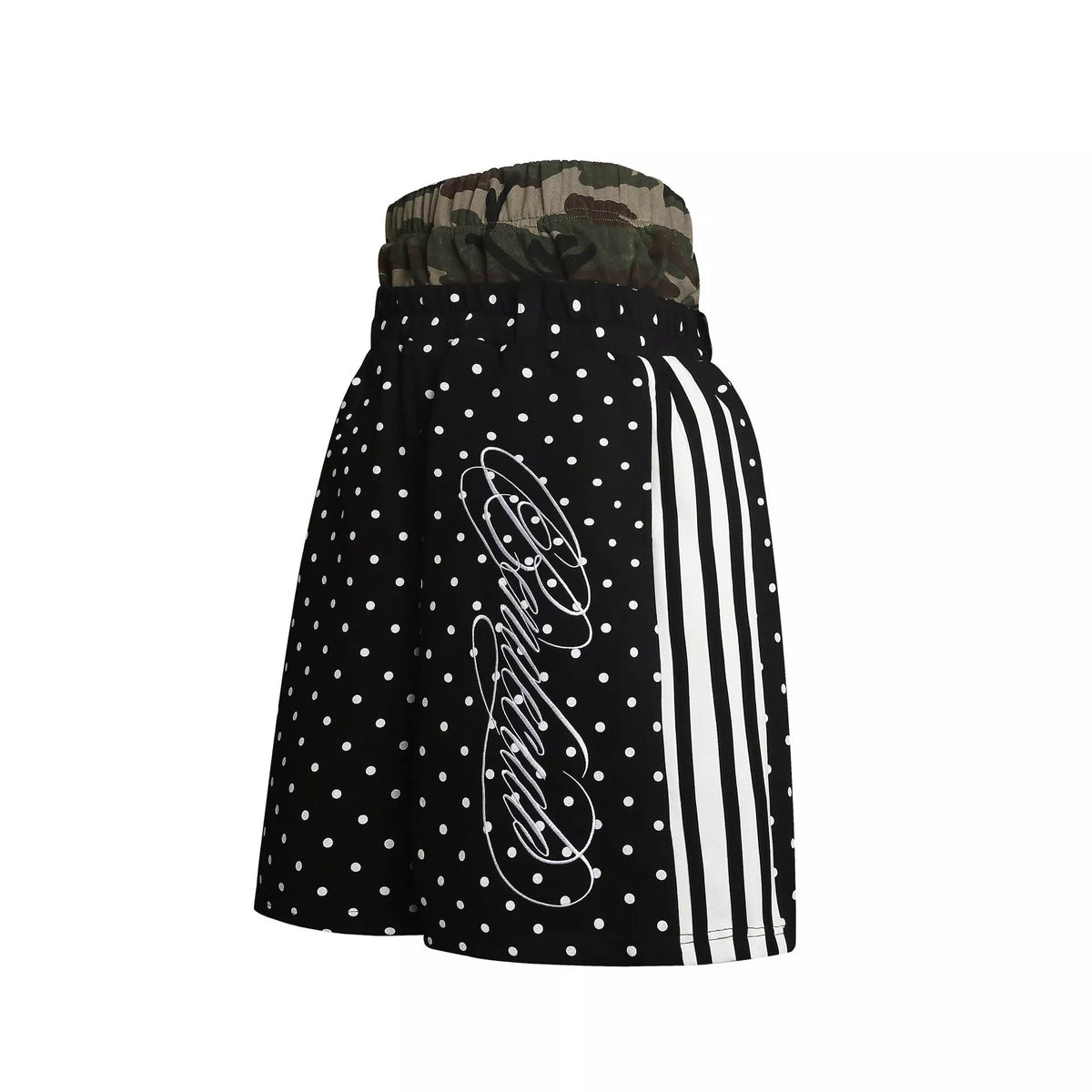 Men's Polka Dot Boxing Shorts with Camouflage Waistband