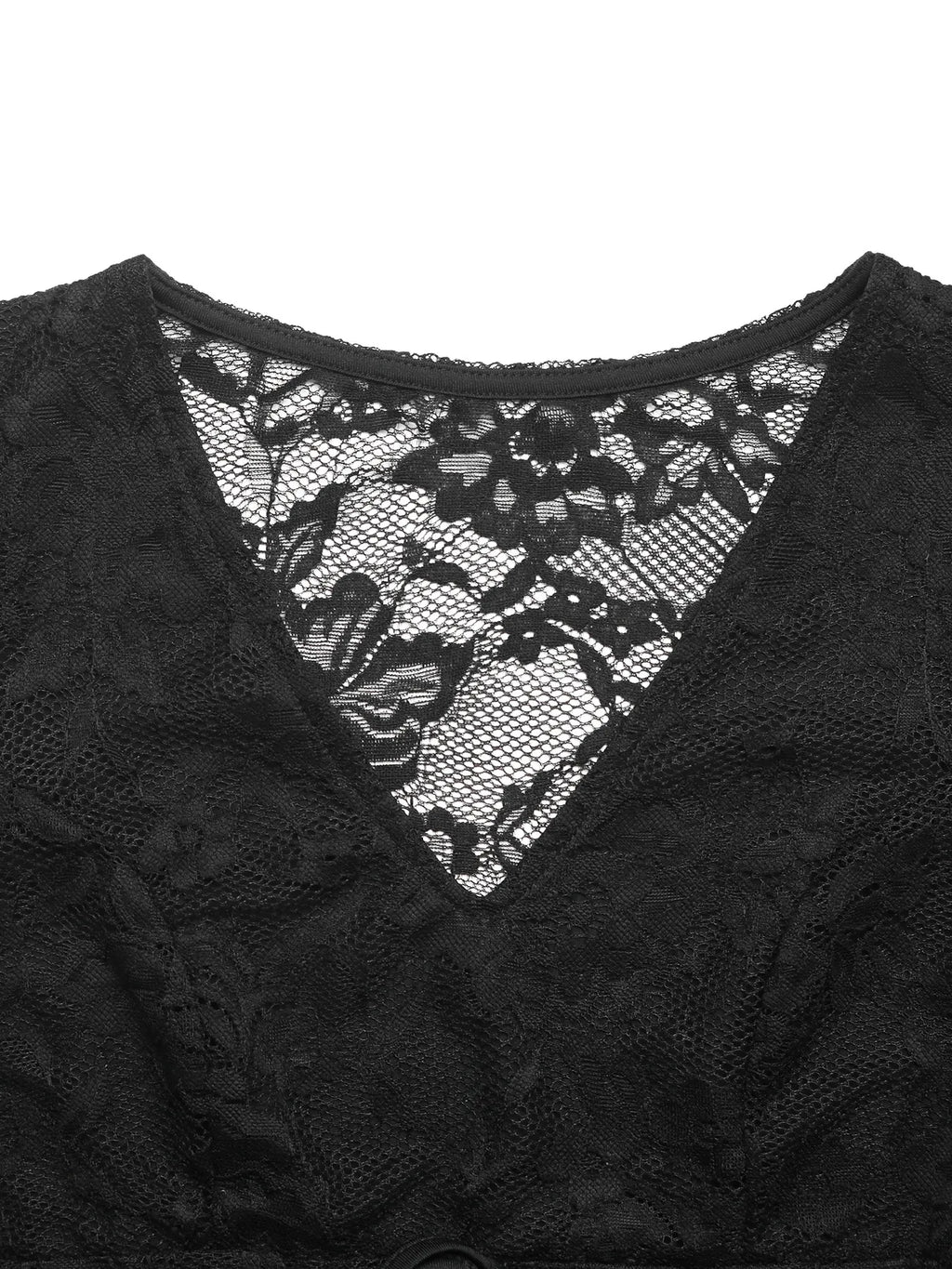 Lace Long Sleeve V-Neck Bodysuit - Lilixa.store