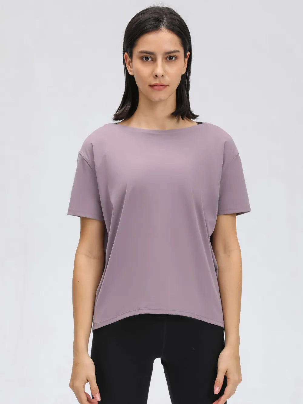 Millennia Round Neck Short Sleeve Active T-Shirt - Lilixa.store
