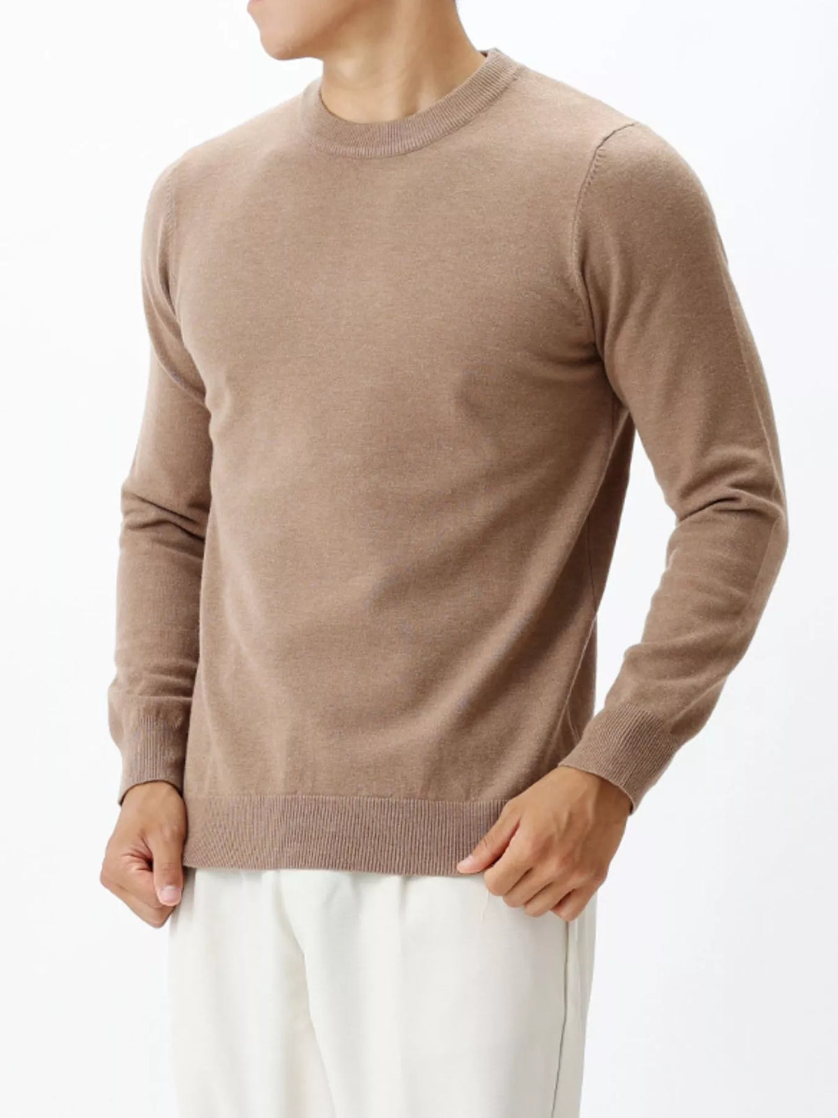 Men's Plus Size Classic Crew Neck Sweater, view 9