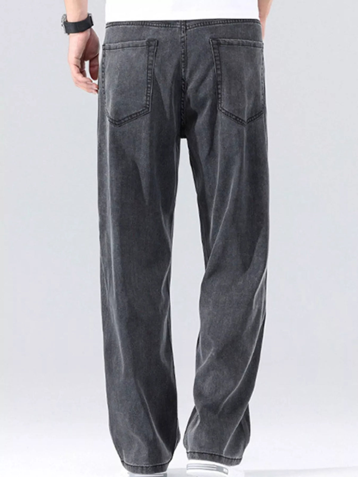 Men's Loose Fit Washed Jeans - Lilixa.store