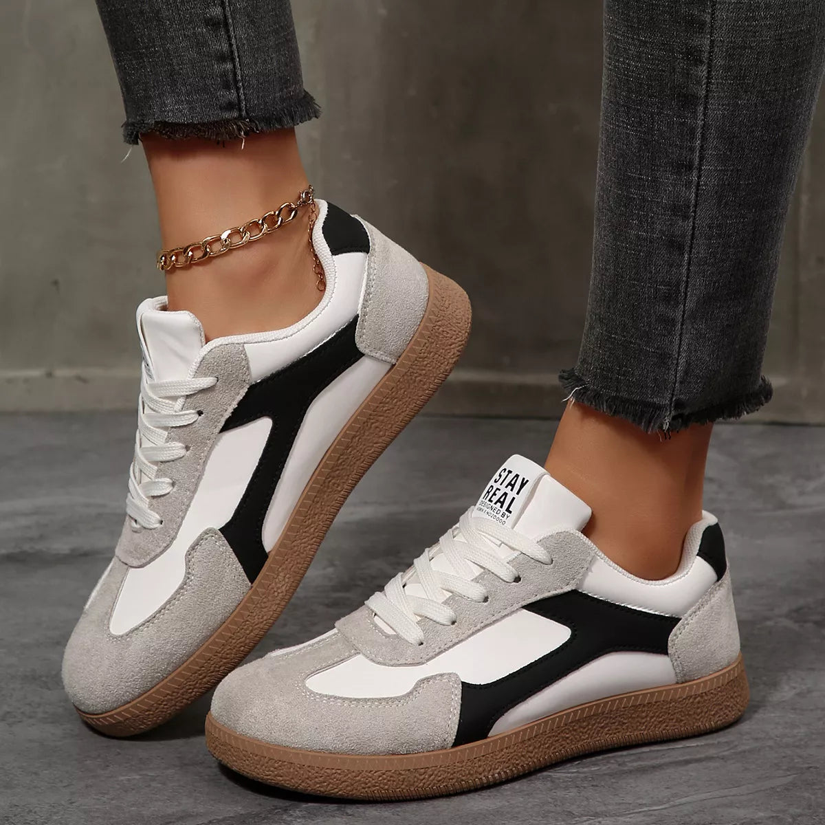 Round Toe Flats Sneakers - Lilixa.store