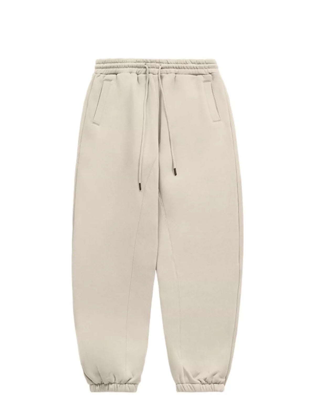 Men's Drawstring Loose Fit Joggers in Oatmeal