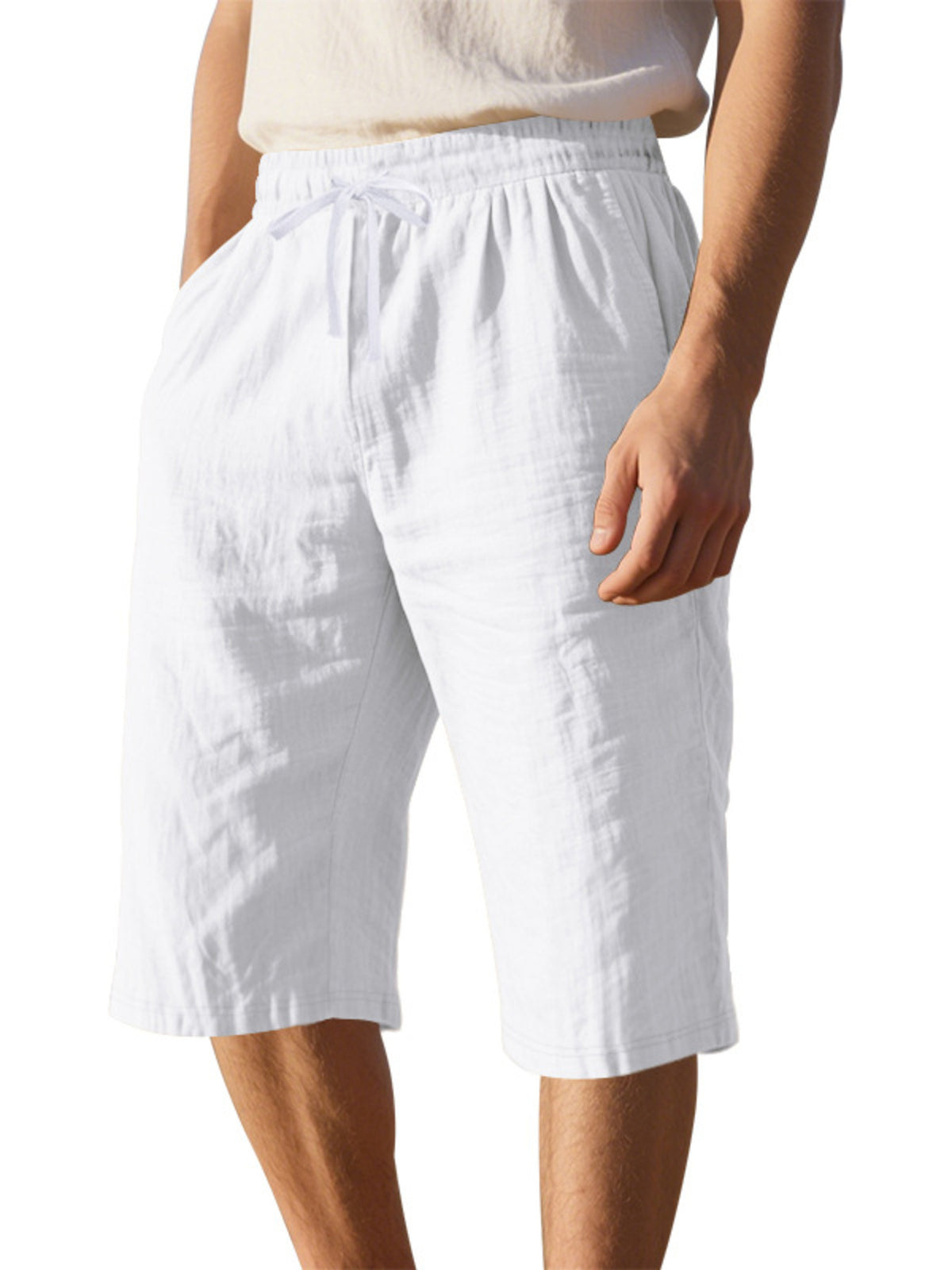 Men's Full Size Casual Drawstring Shorts Plus Size