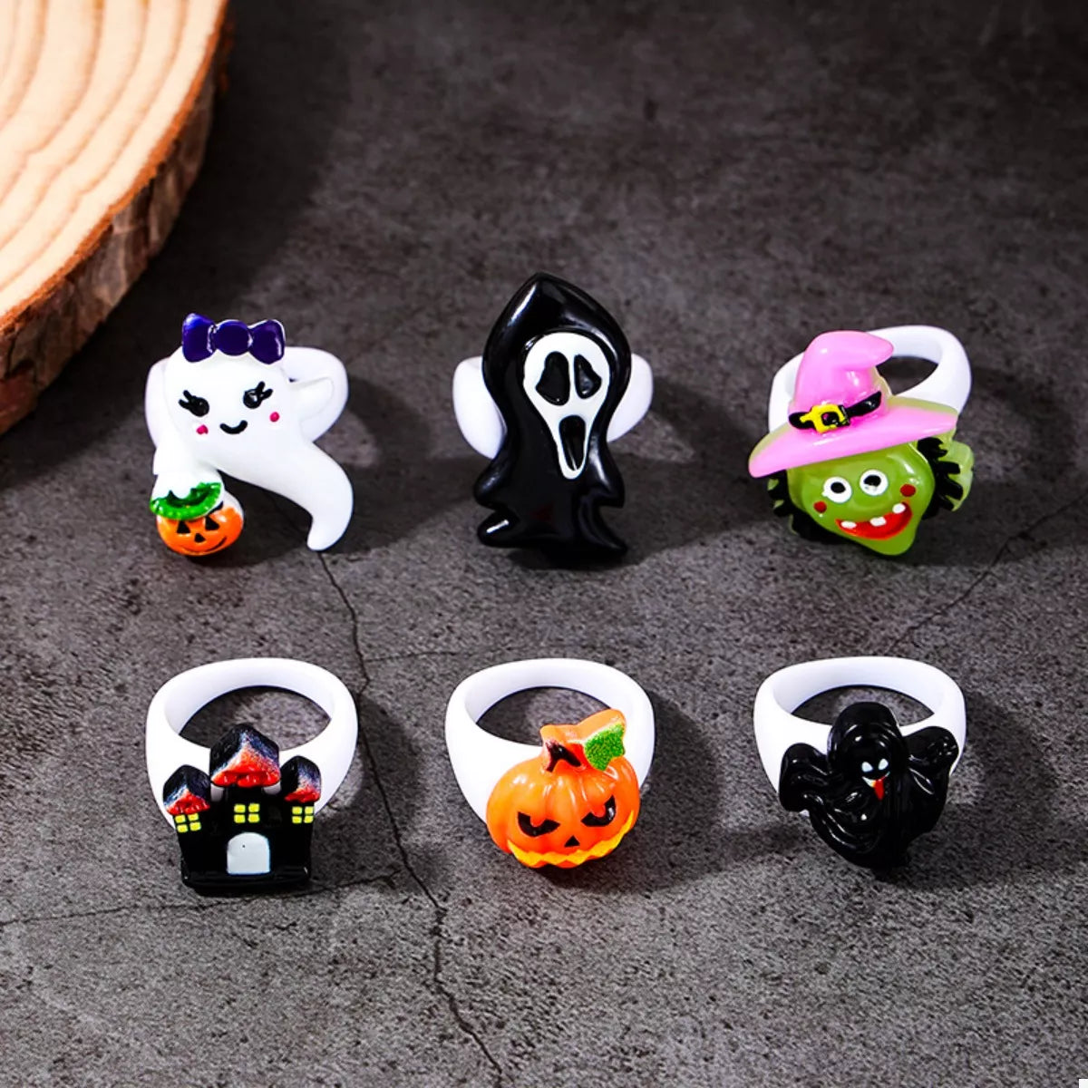 6 Piece Halloween Themed Rings - Lilixa.store