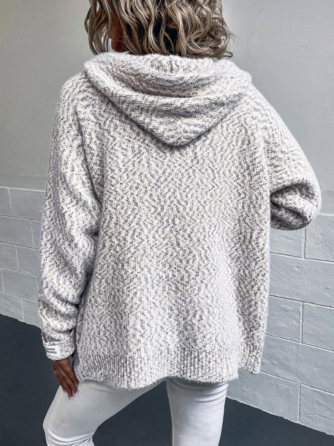 Zip-Up Hooded Sweater, view 5