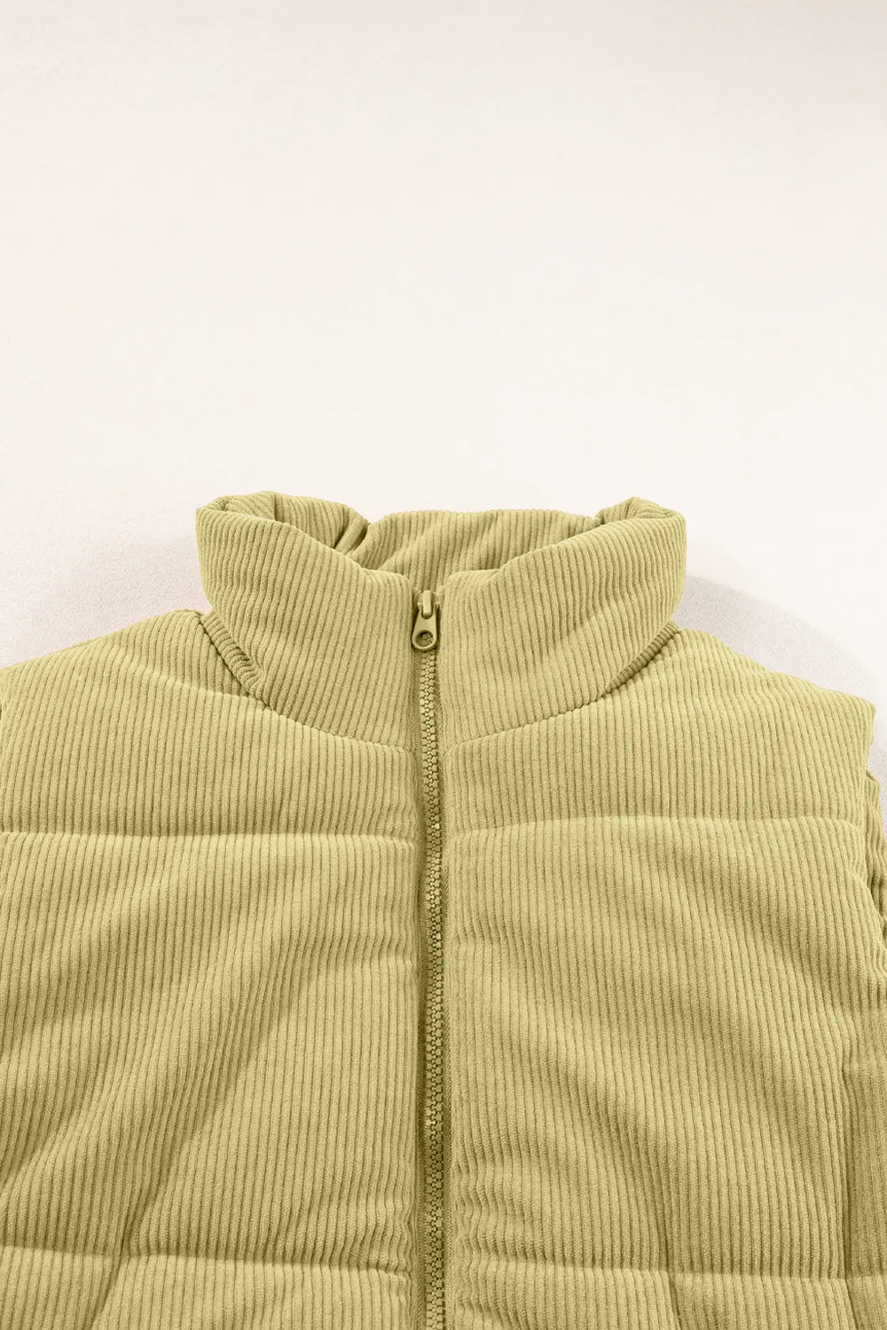 Zip Up Turtleneck Vest Coat, view 8