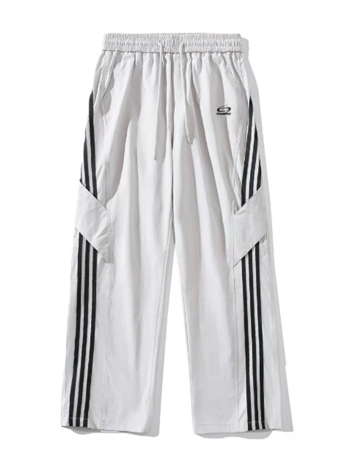 Men's Full Size Stripe Wide Leg Pants Plus Size, view 5