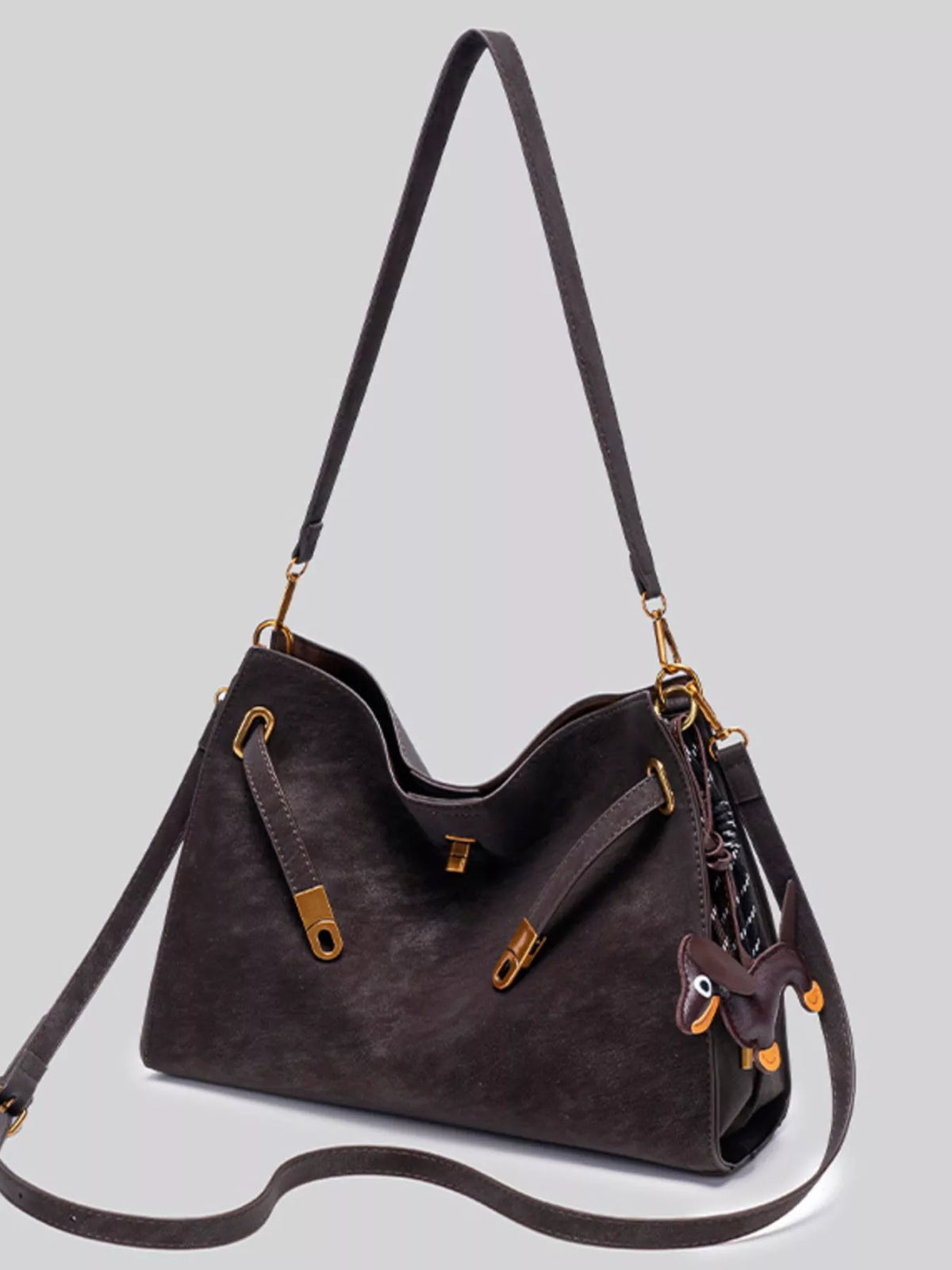 Decorative Buckle Crossbody Bag