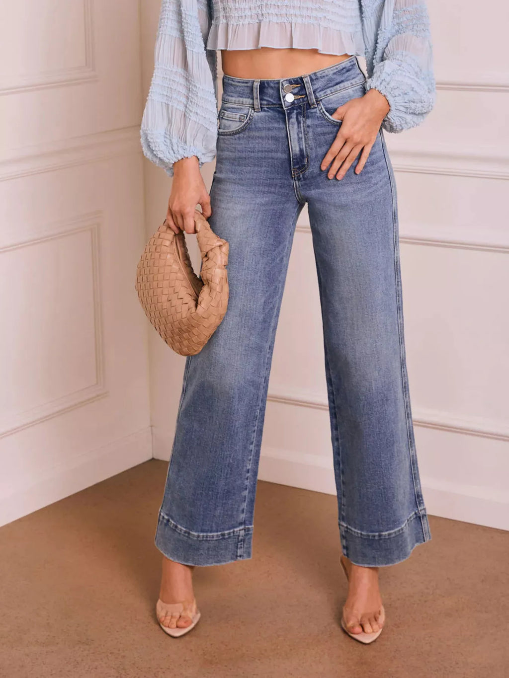 High-Waisted Wide-Leg Jeans - Lilixa.store
