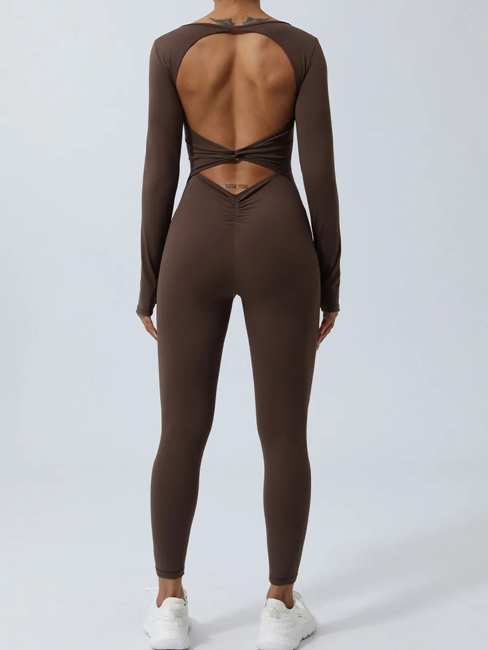 Twisted Backless Long Sleeve Jumpsuit - Lilixa.store