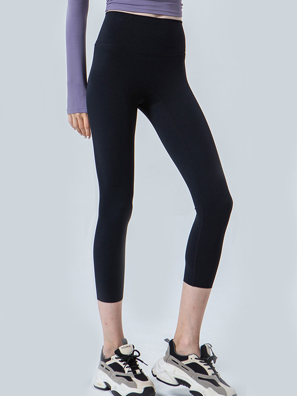 Wide Waistband Cropped Sports Leggings - Lilixa.store