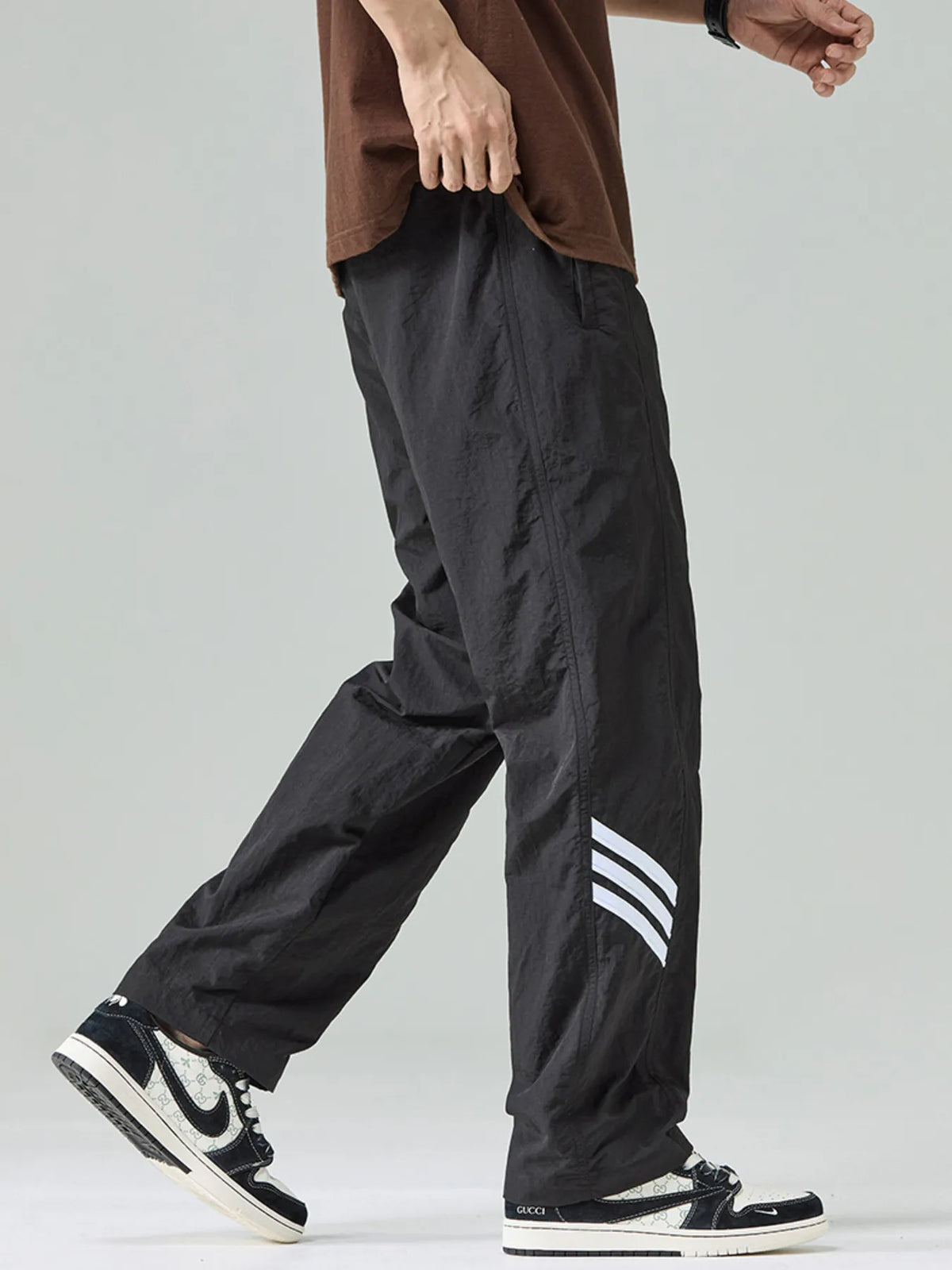 Men's Plus Size Drawstring Wide Leg Pants, view 2