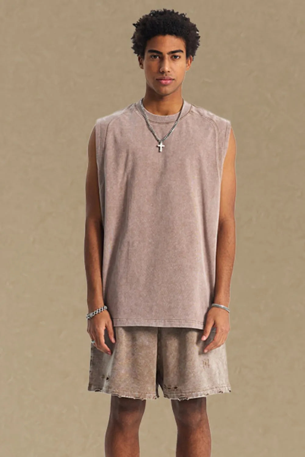 Men's Round Neck Solid Color Tank - Lilixa.store