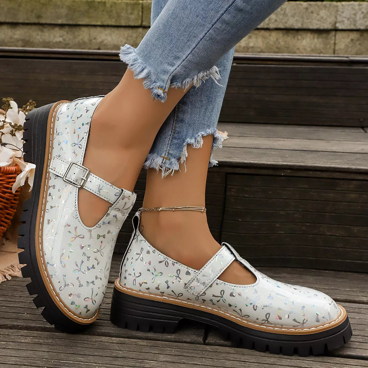 Round Toe Platform Loafers - Lilixa.store