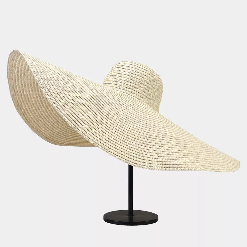 Oversized Wide Brim Straw Sun Hat - Lilixa.store