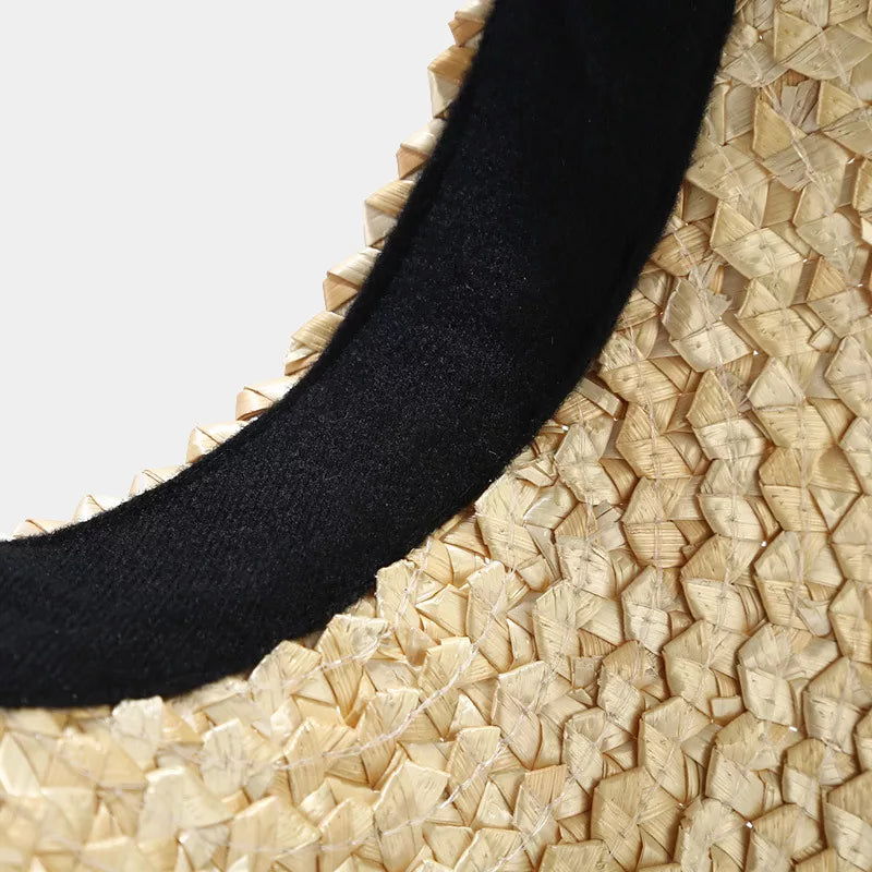 Woven Straw Sun Visor Hat - Lilixa.store