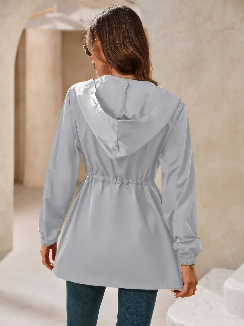 Ivy Lane Outdoor Waterproof Long Sleeve Hooded Windbreaker, view 9