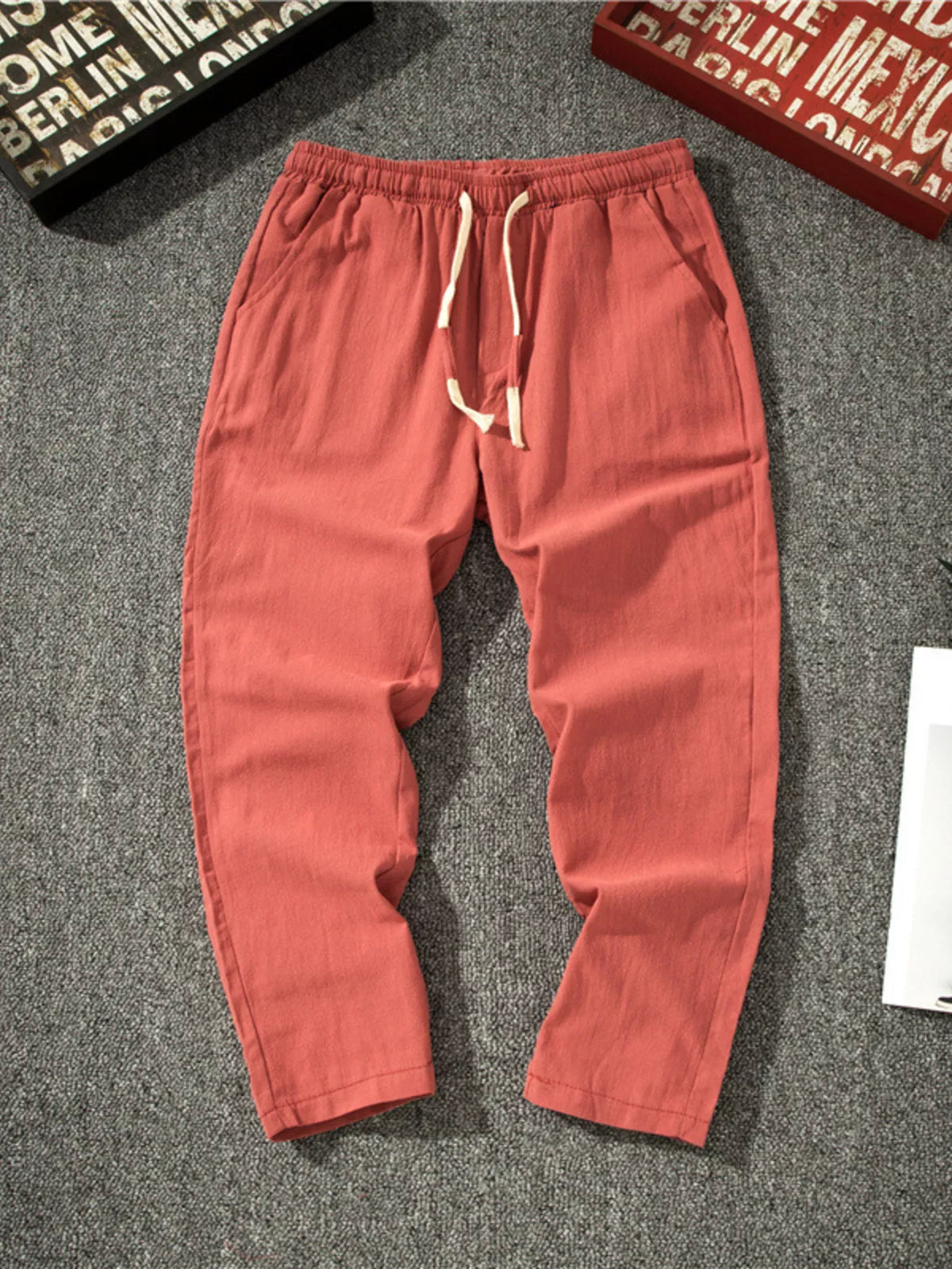 Men's Plus Size Drawstring Loose Fit Pants
