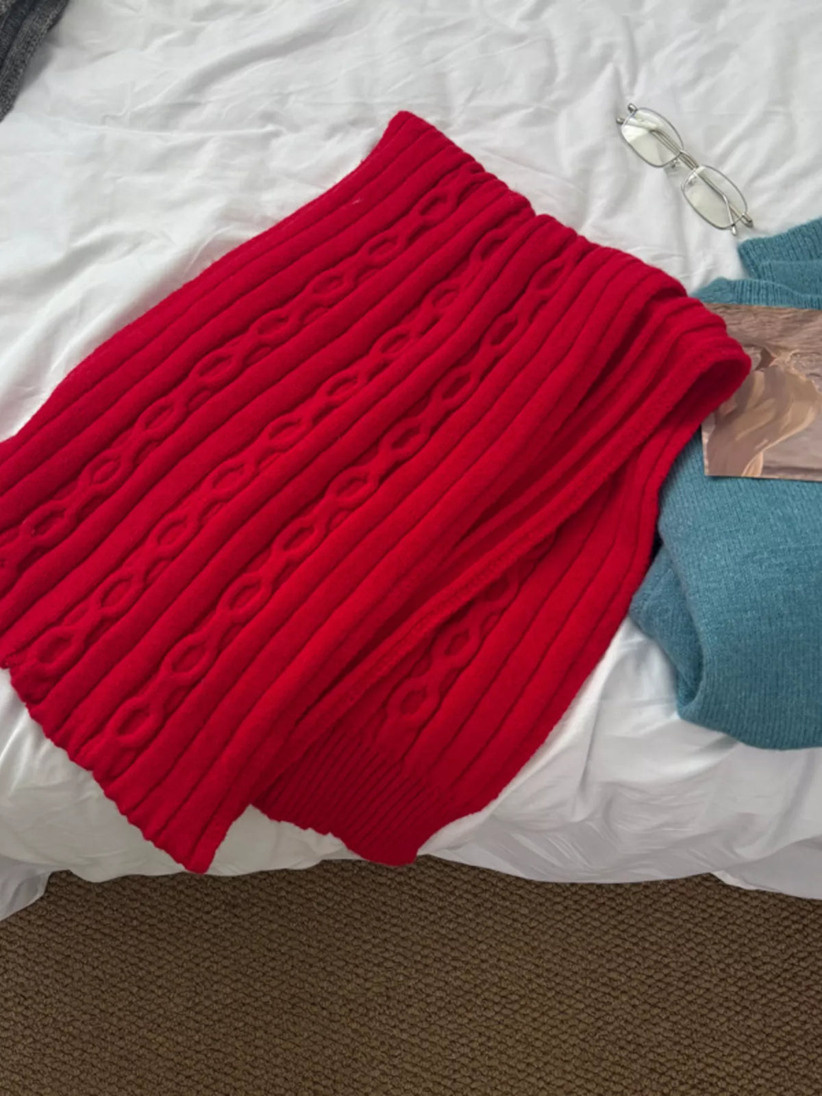 Textured Knit Winter Scarf - Lilixa.store