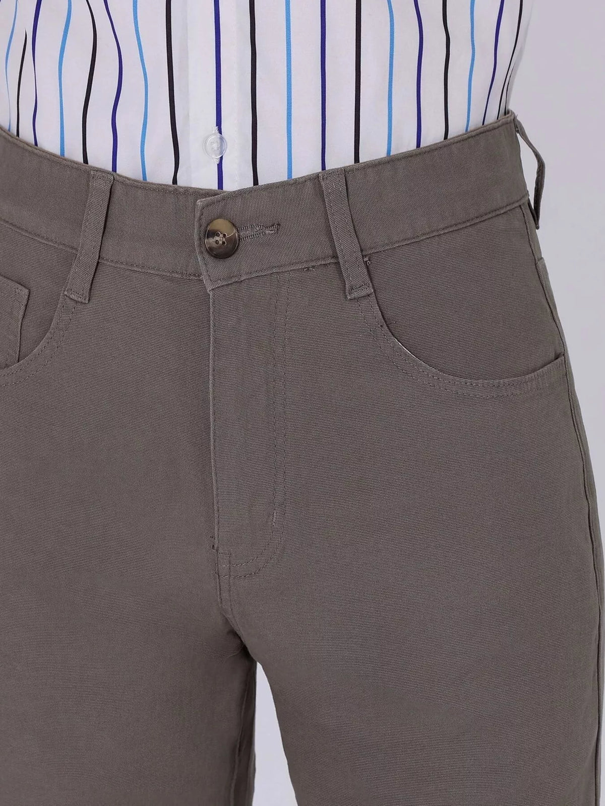 Men's Straight-Leg Casual Pants in Gray, view 4