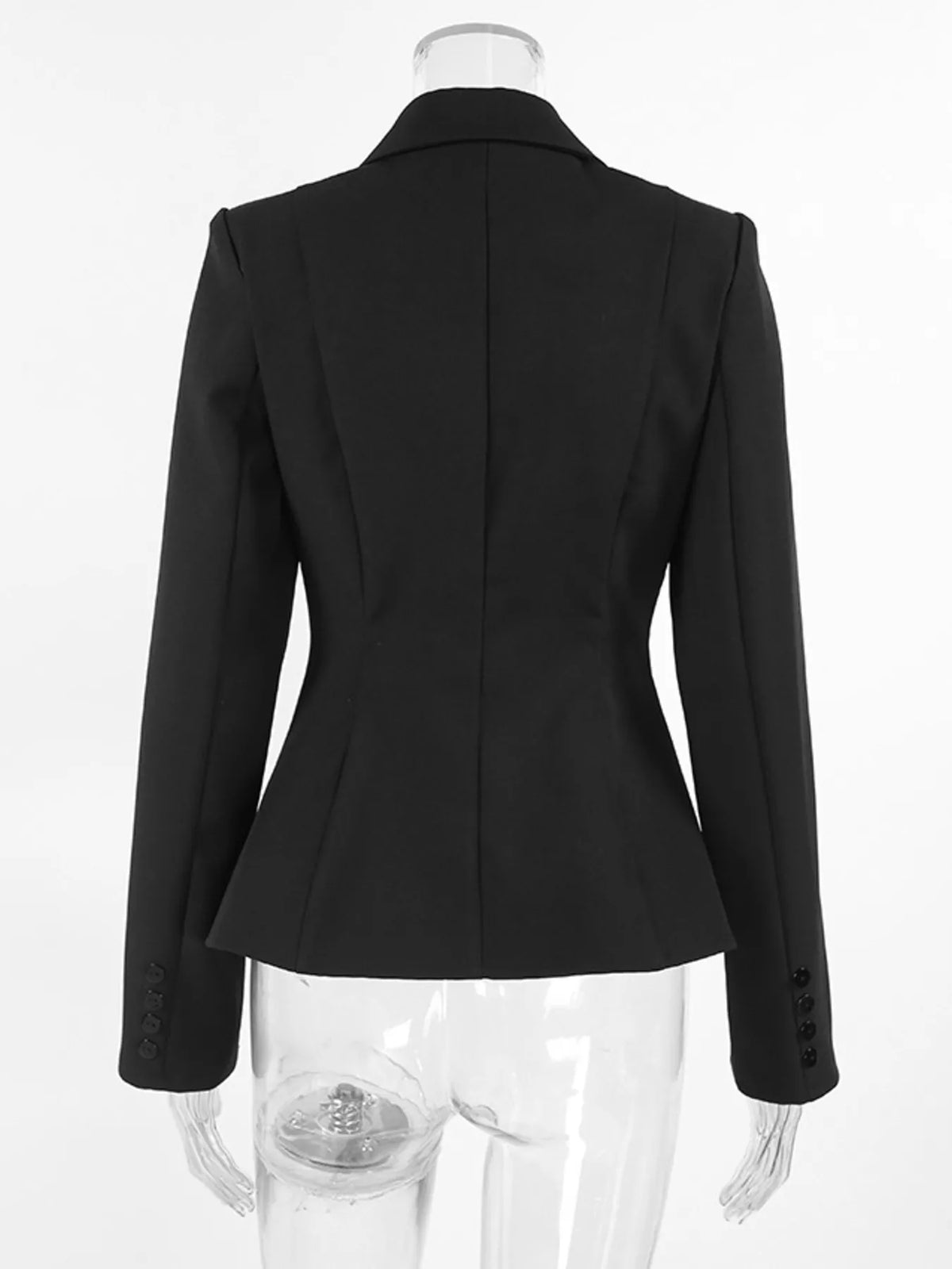 Lapel Collar Button Up Blazer - Lilixa.store
