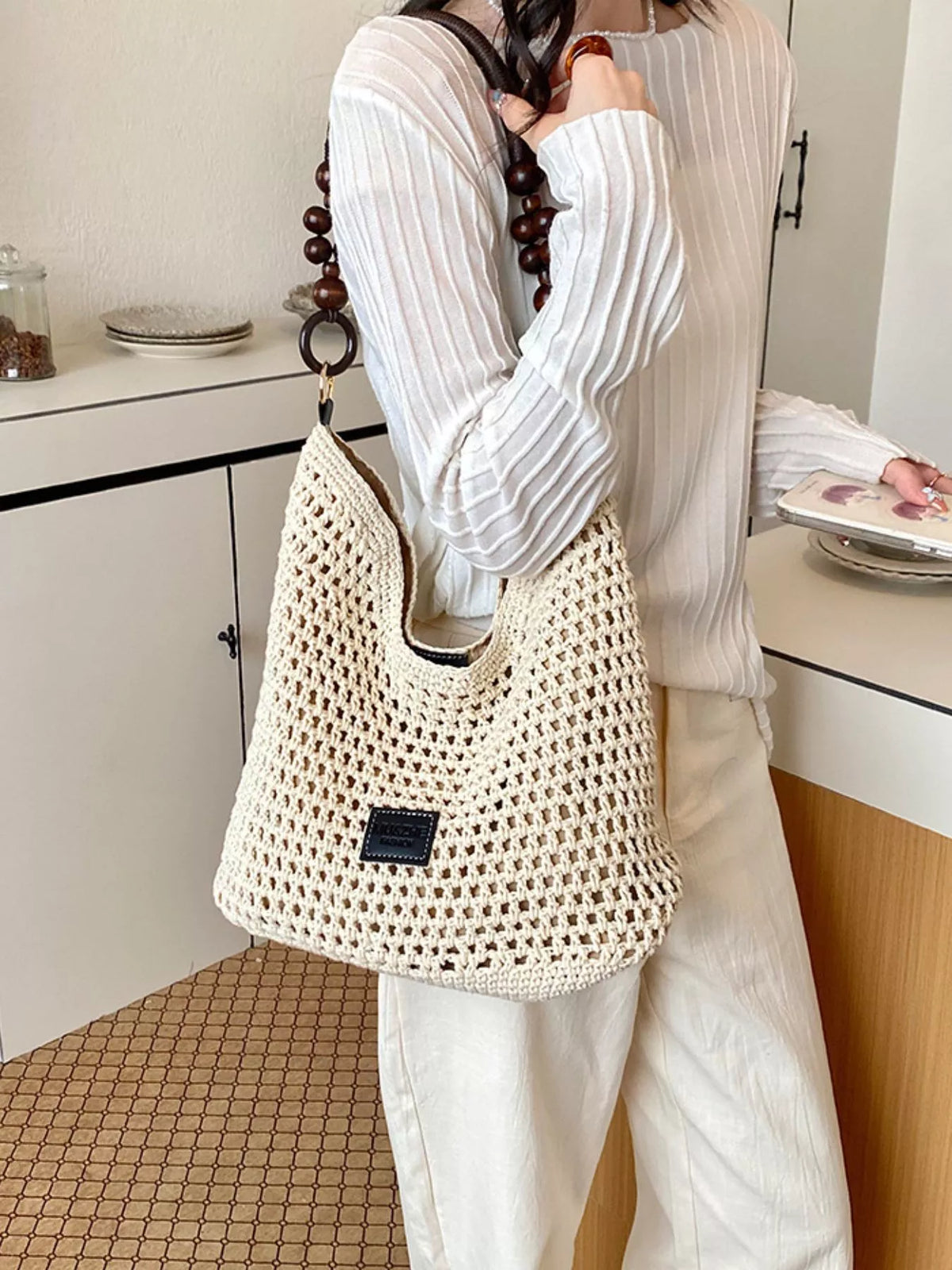 Crochet Knit Shoulder Bag