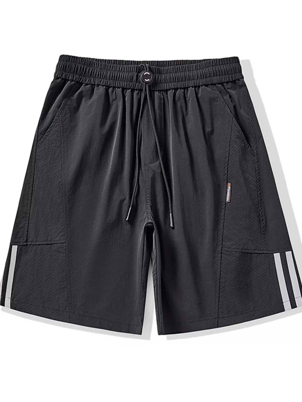 Men's Plus Size Casual Striped Shorts, view 10
