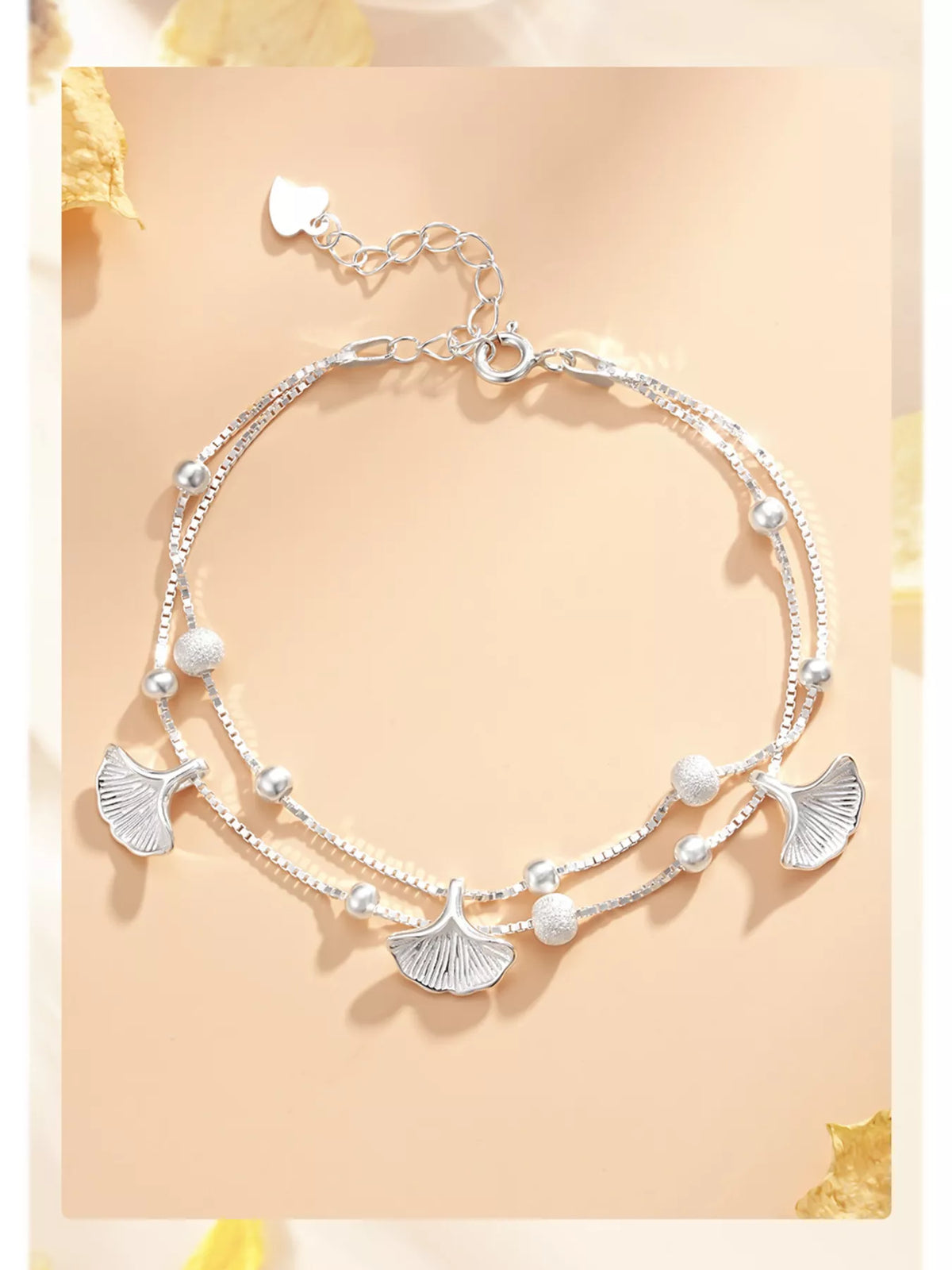 Double Layer Ginkgo Leaf Bracelet - Lilixa.store