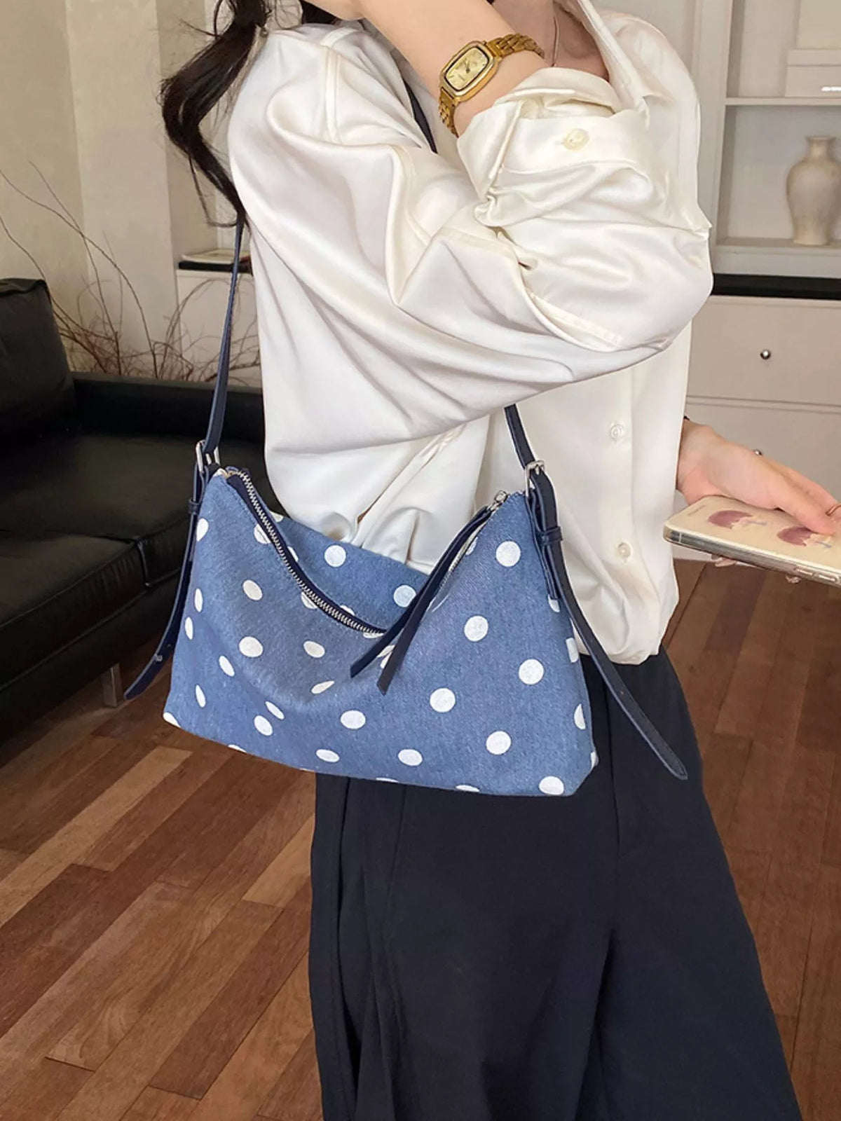 Polka Dot Shoulder Bag - Lilixa.store