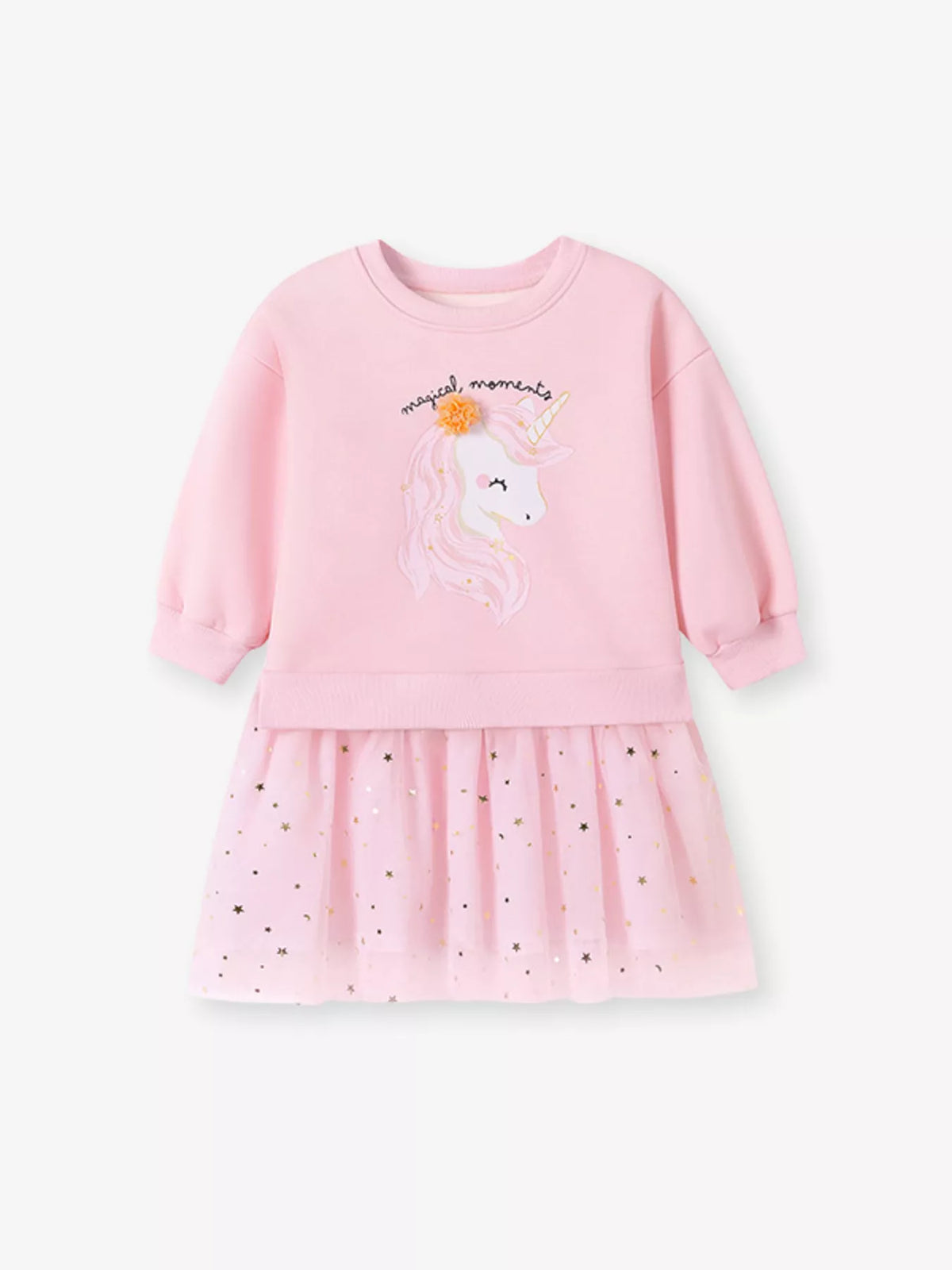 Children's Unicorn Graphic Sweatshirt Tulle Tutu Dress - Lilixa.store