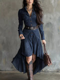 Button-Down High-Low Shirt Dress - Lilixa.store