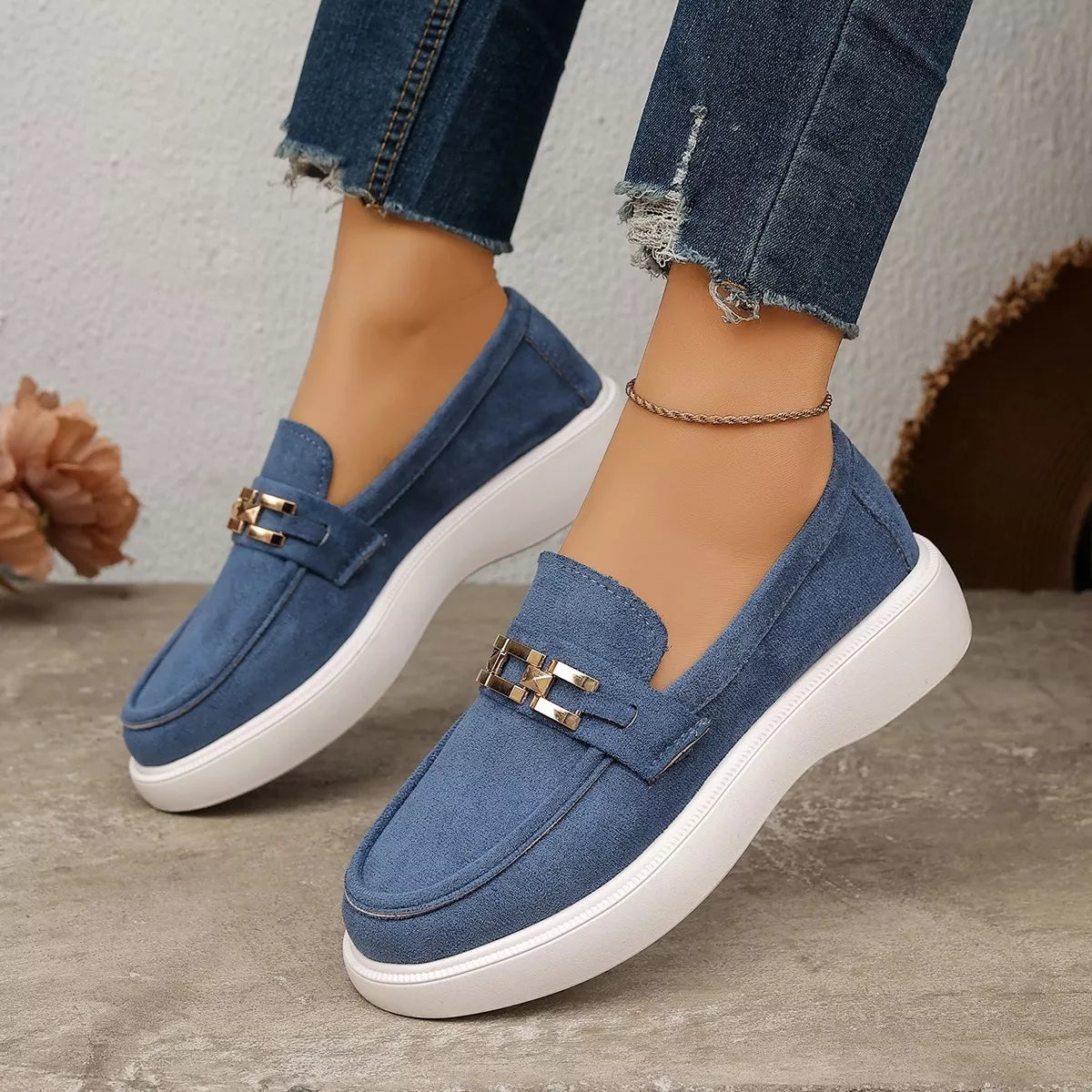 Round Toe Slip-Ons