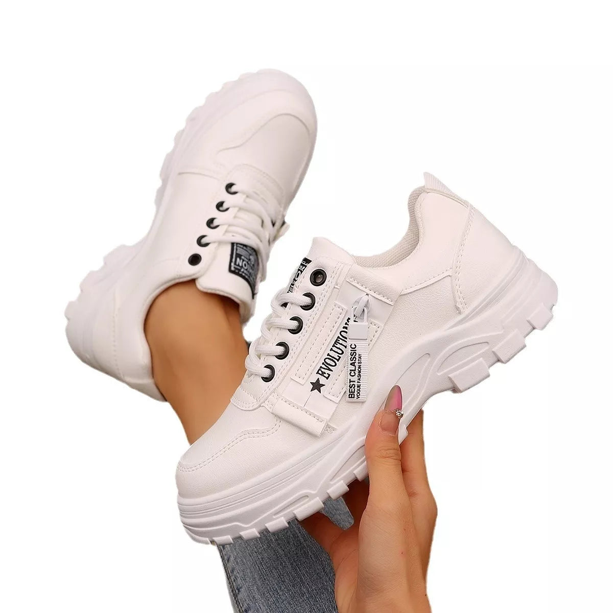 Lace Up Round Toe Athletic - Lilixa.store