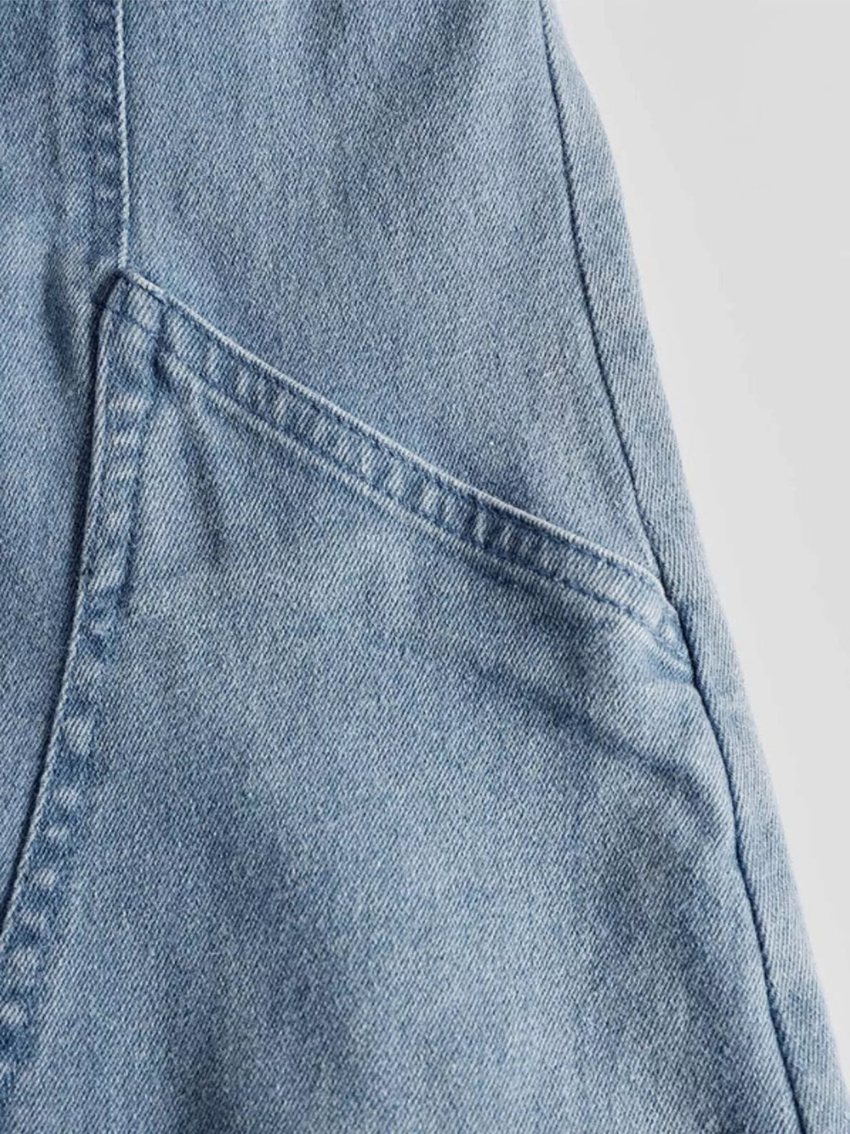 Slit Sleeveless Hooded Denim Maxi Dress in Blue, view 3