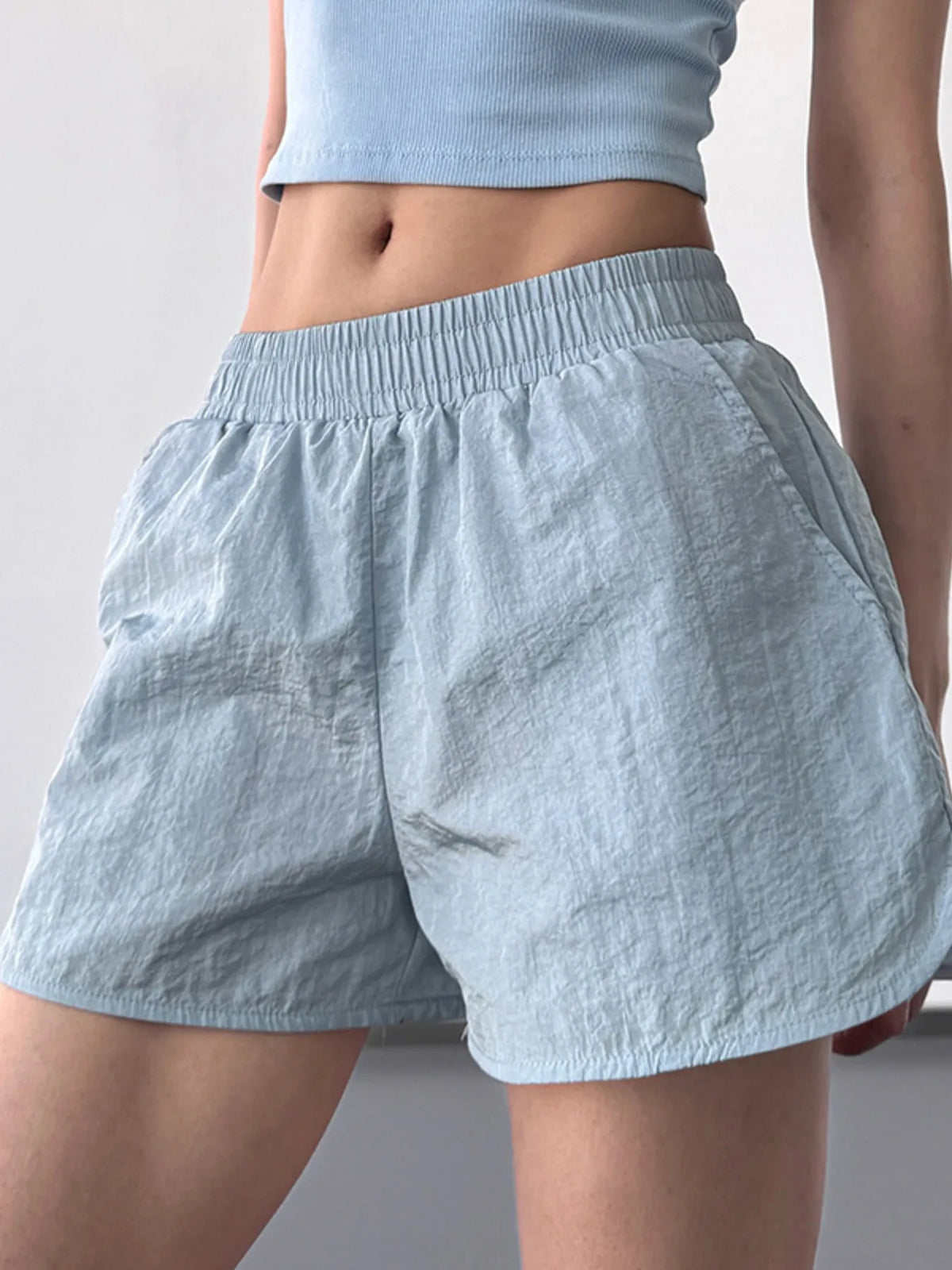 Elastic Waist Active Shorts - Lilixa.store