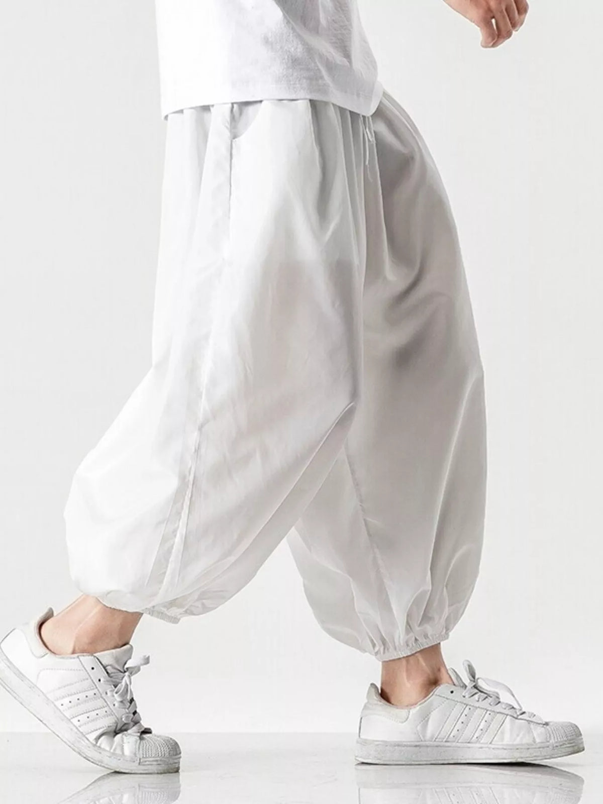 Men's Plus Size Loose Fit Harem Pants, view 4