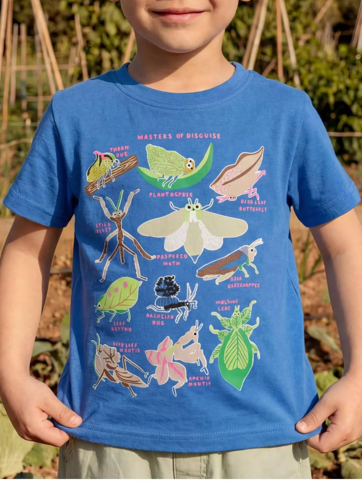 Children's Insect Print Round Neck Tee - Lilixa.store
