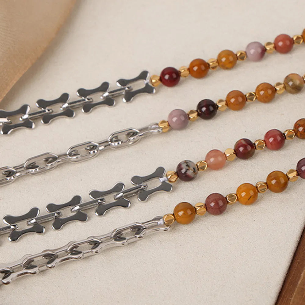 Titanium Steel Egg Yolk Stone Necklace - Lilixa.store