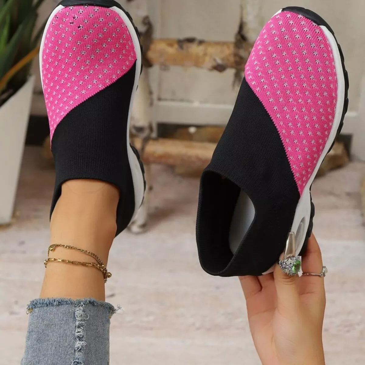 Color Block Mesh Athletic - Lilixa.store
