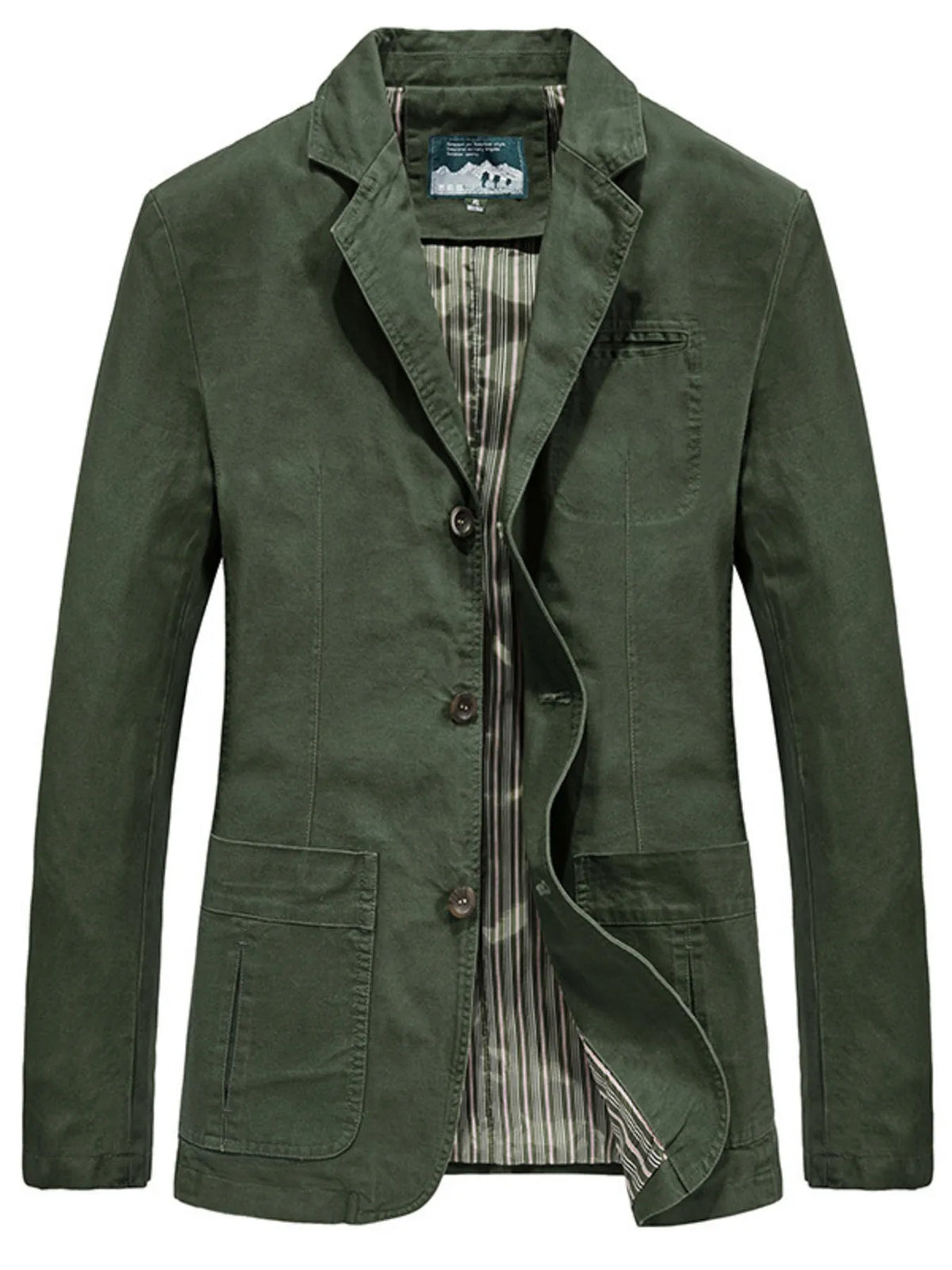 Men's Plus Size Lapel Collar Button Up Blazer - Lilixa.store