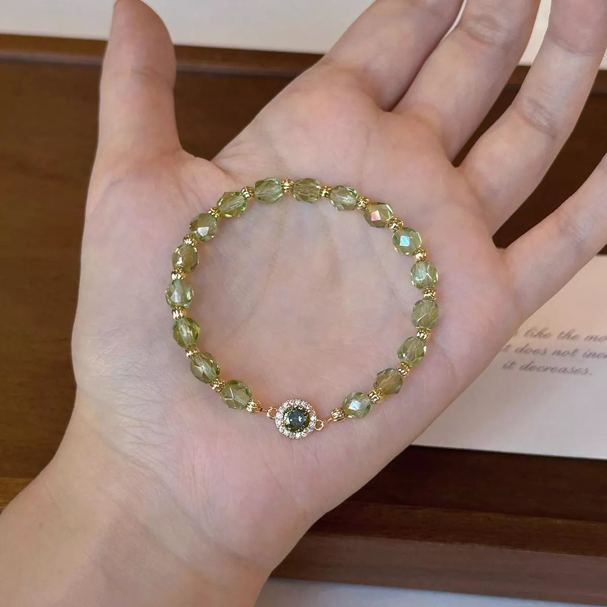 18K Gold-Plated Zircon Bead Bracelet - Lilixa.store