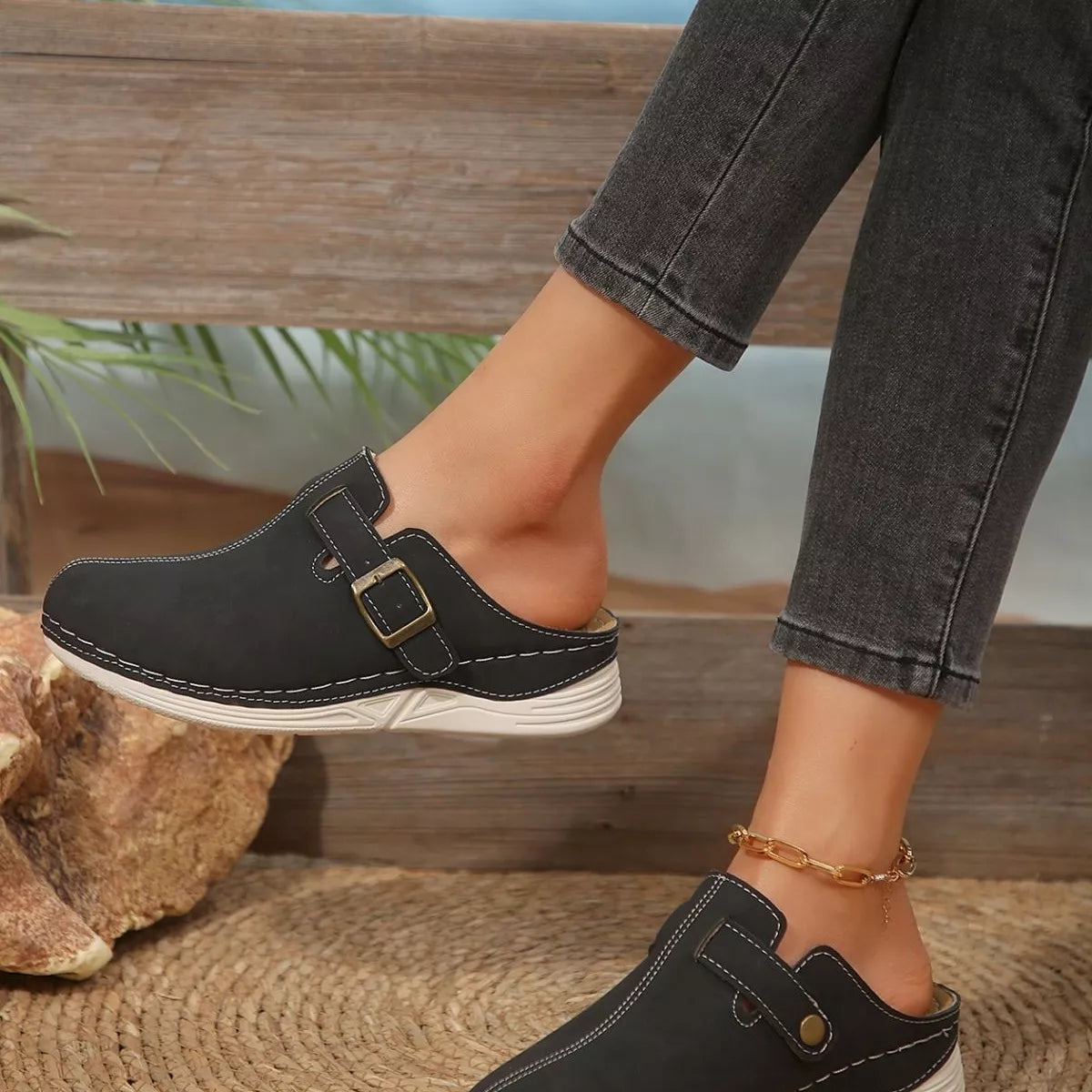 Buckle Accent Slip-Ons, view 3