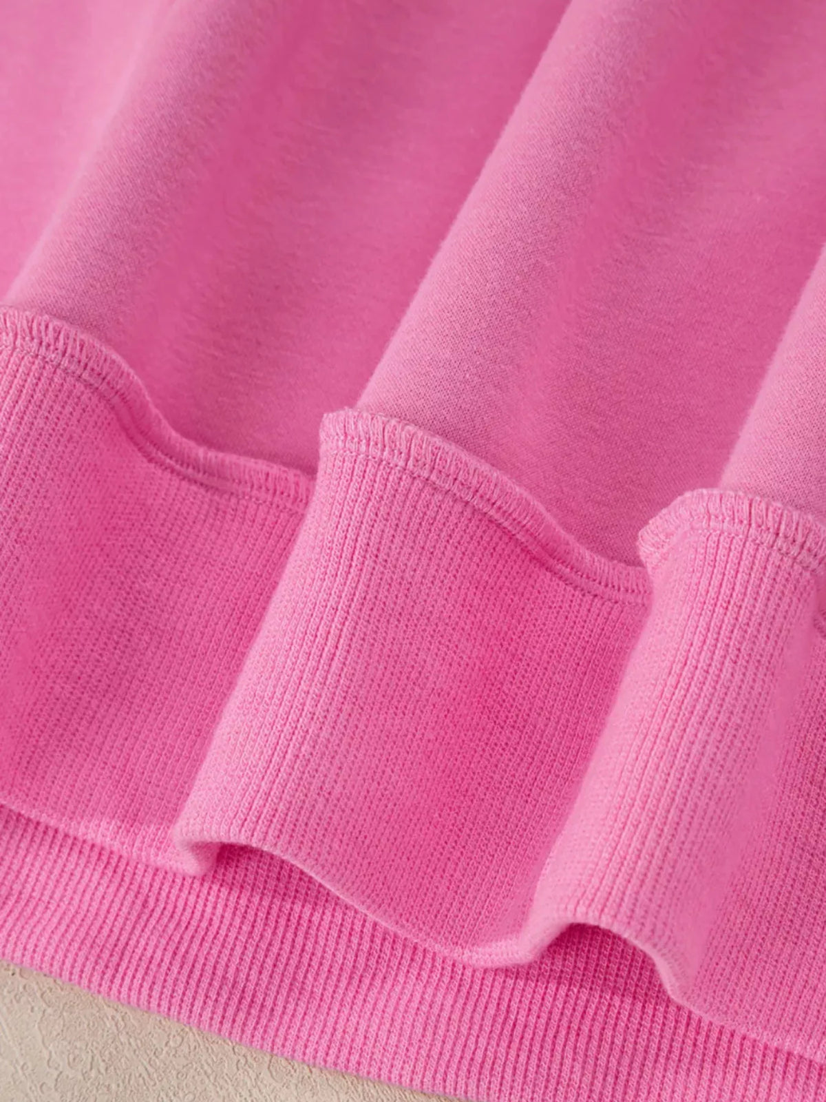 Mock Neck Exposed Seam Long Sleeve Sweatshirt, view 5
