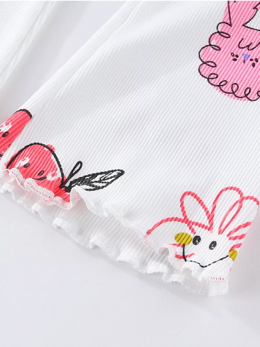 Children's Whimsical Doodle Print Flared Leggings - Lilixa.store