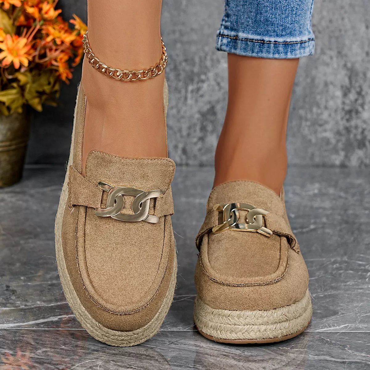 Round Toe Platform Slip-Ons, view 8