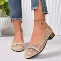 Point Toe Block Heels Loafers - Lilixa.store