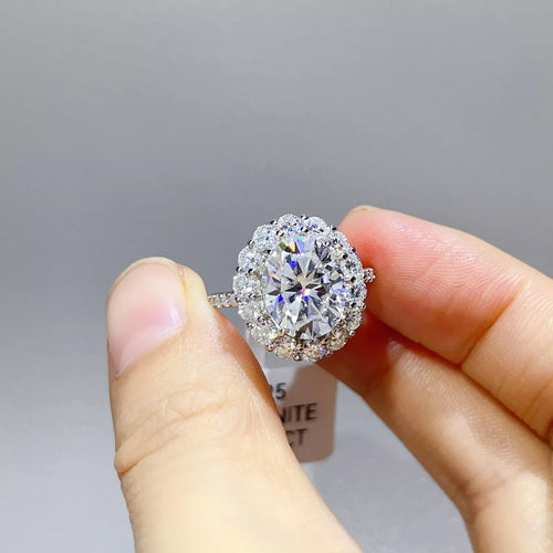 5 Carat Moissanite 925 Sterling Silver Ring, view 2
